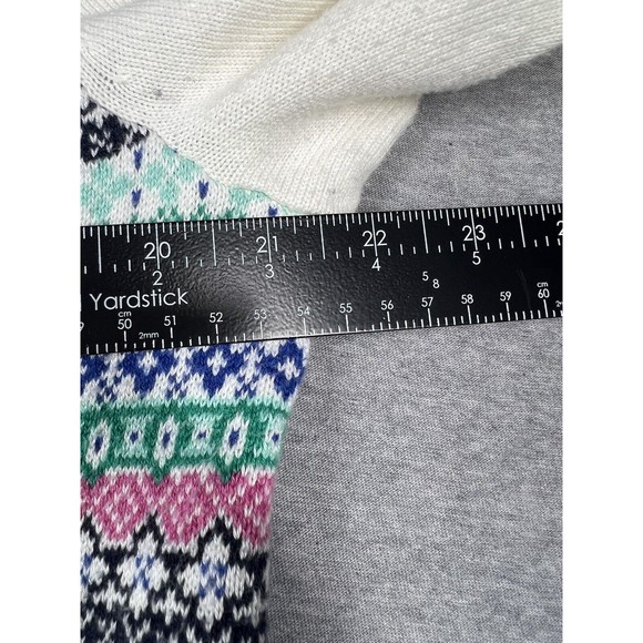 Talbots Fair‎ Isle Multicolor Long Sleeve Cotton Blend Cardigan, Size XL - Picture 4 of 7